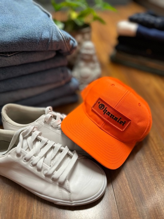 Other - Unique unisex Neon Orange  Ohanalei Hat with Embroidered Patch